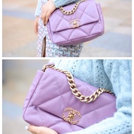 全新全配🈶️購證❤️ chanel #香芋紫 #薰衣草紫 #19bag #小號