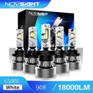 Novsight N55 Car LED Headlight 18000LM 90W 6500K H11 H4 H7 Car Light Bulb Plug&Play A Pair Ready Sto