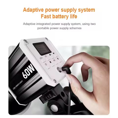 Studio Light 60W 2800K-6800K Color Temperature LED Studio Light for Photography Live Recording