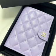 Chanel 26C 薰衣草 紫色淡金扣 護照夾 Passport Holder