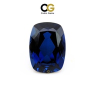 CG HIGH QUALITY LAB CORUNDUM BLUE SAPPHIRE CUSHION CUT 14MM TEMPAH FOR CINCIN RING