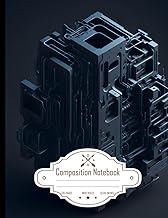 Composition Notebook Wide Ruled: Advanced Technologies Collaboration - 3D Render, Size 8.5x11 Inch, 