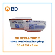 BD Ultra-FineTM  Insulin Syringe Needles 0.5 mL 31G (0.25mm) x 8mm Thin Wall Needle