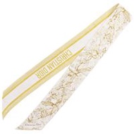 二手 Christian Dior Mitza Toile de Jouy SauvageRIBON圍巾（真絲，黃色/白色），女士