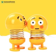 NANASALONNN Shaking Head Toys Ornaments Dolls Cute Cartoon Funny Emoji Wobble Robot Lovely Car Dashb