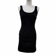 Mint condition☆ FENDI SKIMS FZD922 FF logo terry cloth sleeveless dress, black, size 40, made in Ita