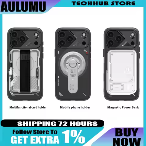 Aulumu A17 Phone Case Heat Dissipation Aluminum Alloy Lens Protective Frame Magnetic Phone Case For