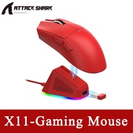 Attack Shark X11 PC Tetikus Tanpa Wayar Attack Shark X11 Mod Tiga Sambungan Badan Ultralight Hadiah 