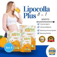 Lipo Colla Plus 8in1 - 10 Sachets (SET OF 3) Herbal Juice, Effective for Women's Pregnancy and other