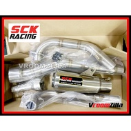 SCK RACING Y15ZR LC135 4S 5S RS150 Full System Open Exhaust 2 Manifold 32mm + 35mm by AHM Production M3 LC4S Y15