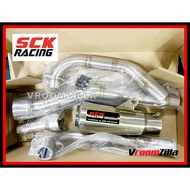 SCK RACING Y15ZR Y16ZR LC135 4S 5S RS150 Full System Open Exhaust 2 Manifold 32mm 35mm AHM M3 Y16 LC