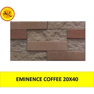 Keramik Dinding Kasar Motif Batu Alam Timbul 20x40 Eminence Coffee