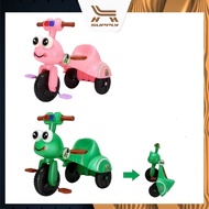 LH Kids Foldable Bicycle 3-Wheel Frog Cartoon