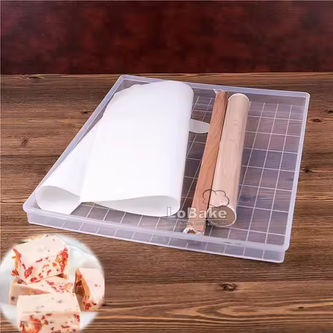 Big 31.8*25.5cm PP wooden silicone nougat maker chocolate mold candy cheese mould caramel treats tou