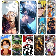 Case For iphone 6 plus 6s plus Cover shockproof Protective Tpu Soft Silicone Black Tpu Case Japanese Adventure Anime