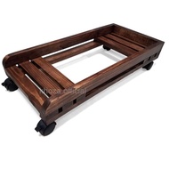 Solid Wood CPU Stand Rack 40x25cm with Wheels Rack for computer CPU