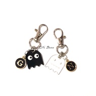 GANTUNGAN Ghost Initial Keychain / Epoxy Ghost Initial Keychain
