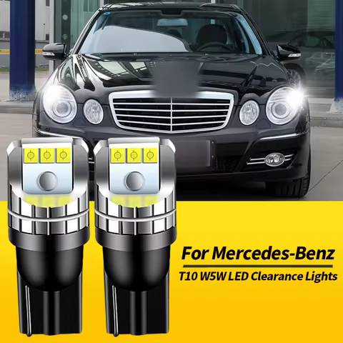 2PCS T10 W5W LED Clearance Lights Canbus For Mercedes-Benz E-Class W211 02-09 W212 09-16 C207 09-16 