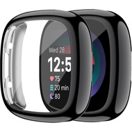 Tobfit untuk Fitbit Sense 2 / Fitbit Versa 4 Sarung Pelindung Skrin, TPU Berlapis Lembut Sepenuhnya 