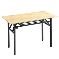 折叠桌子培训桌会议桌办公桌长条桌学习电脑长方形家用餐桌摆摊桌 双层【加厚面2.3】120*60*75