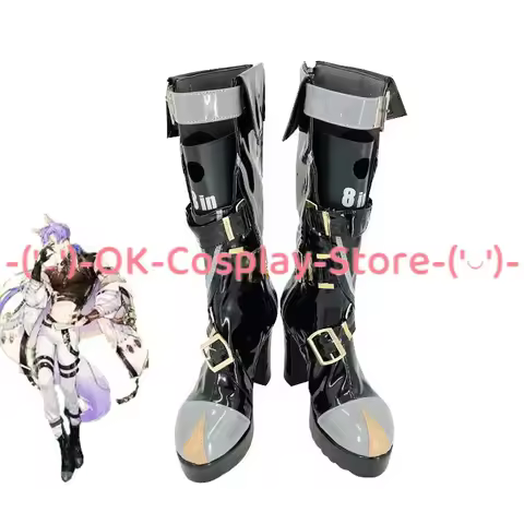 Game Nu: Carnival Kuya Cosplay Shoes High Heel PU Leather Shoes Halloween Carnival Boots Cosplay Pro