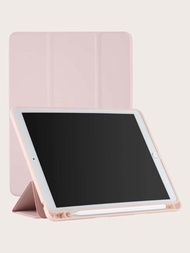 粉色防摔抗震背帶及鉛筆支架保護殼，適用於 iPad mini 4/5/6、9.7/10.2/10.5/10.9/11/10th/12.9英寸型號