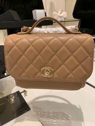 Chanel beige business affinity 香奈兒郵差包駱駝色中號