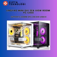 ICE Whale PC Casing Crystal Clear View - PC Case Desktop Chassis Support 320mm GPU 240 AIO