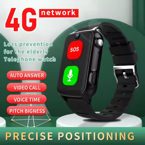 Elderly GPS Watch 4G Tracking Bracelet Health Temperature SOS Old People Locator Fall Alert Tracker 