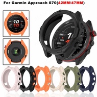 Garmin ApproachS70 Luxury Silicone Hollow Out Soft TPU Watch Case For Garmin Approach S70 42mm 47mm Anti Scratch Smart Watch Shell Frame Bumper Screen Protector