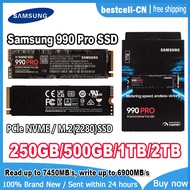Samsung 990 Pro SSD 500GB 1TB 2TB ฮาร์ดดิสก์โซลิดสเตทไดรฟ์ภายใน M.2 NVMe 2280 TLC PCIe Gen 4.0X4สำหร