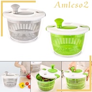 [Amleso2] Fruit Washer Cooking Multiuse 360 Rotate Vegetable Dryer Vegetable Washer Dryer for Onion Lettuce Vegetables Spinach Fruit