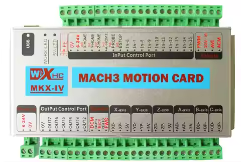 Upgrade XHC MK4 CNC Mach3 USB 4 Axis Motion Control Card Breakout Board 2MHz Support Windows 7, MK3 