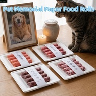 MXMIO Pet Memorial Paper Food Rolls, Realistic Handmade Funeral Ritual Food Set, Simulation Food Eco