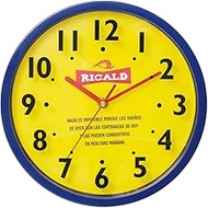 KI Japan Table Clock, Wall Clock, Yellow, Diameter 9.8 x Depth 1.4 inches (25 x 3.5 cm)