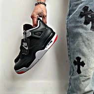 [Top Version] Jordan/Jordan/Air Jordan 4 AJ4 Year 1 Black Red High-Top Basketball Shoes
