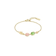 Lacoste DEVA Women's Bracelet IONIC PLATED THIN GOLD STEEL & CRYSTALS Strap -  Dial 2040606
