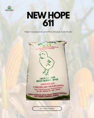 Pur NEW HOPE 611 - Pakan Ayam 1 Kg Anakan Sampai Dewasa - Newhope Mojokerto Unggas Ternak - REPACK 1