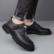 รองเท้าผู้ชายหนังแท้ คัชชูดำ งานเย็บประณีต สวมใส่สบาย ทนทาน สำหรับทุกการใช้งาน