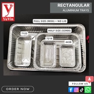 Disposable Rectangular Aluminium Foil Tray With Clear Lid / Baking Tray / Buffet /Catering Food Tray