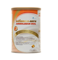 AMINOLEBAN-ORAL Orange Flavor 400 g. อะมิโนเลแบน-ออราล 450 g. อาหารชนิดผงเฉพาะผู้ป่วยด้วยโรคตับ กลิ่