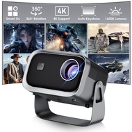 Salange Mini Portable Projector 4K - Smart Projector with Built-in Apps WiFi 6BT5.416000Lumen High b