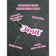 GANTUNGAN Custom Acrylic Keychain with Aesthetic Name Custom Keychain/ Custom Keychain