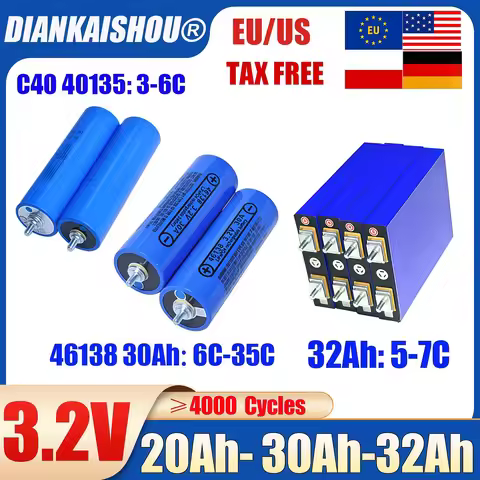 DIANKAISHOU 3.2V Lifepo4 cell 32Ah 30Ah 20Ah Lithium Iron Phosphate Battery DIY 12V 24V 48V 72V Sola
