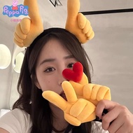 Hot-selling Peppa Pig Creative Plush Face Washing Children's Headband ling DFDF