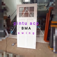 pintu aluminium ornamen ACP + kaca es