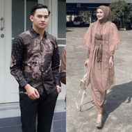 Couple Kimono Dress Lucia Wisuda Baju Pasangan Kondangan Tunangan Lamaran Rayya Gamis Polos Outer Br