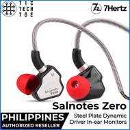 7hz Salnotes Zero Steel Faceplate Dynamic Driver Detachable Cable HiFi IEM In-Ear Earphones