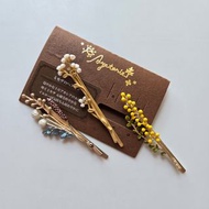 $200/3 日本手製首飾 Osewaya
Ayatorie 髮夾一字髮夾直髮夾樹枝小葉小花小珍珠簡約金色 Floral Hair Pins Set