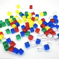 8mm Acrylic Blank Dice Colorful Glossy Dice Square Transparent Dice Game Dice Board Game TOKEN